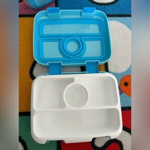 1 Blue BENTO Japanese bentgo box sailboat lunchbox multi section NEW spill proof